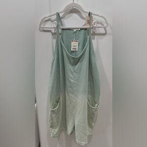 Ombré green shorts romper